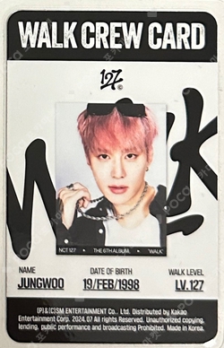 Pocamarket, NCT JUNGWOO WALK Poster Ver. K-pop Photocard