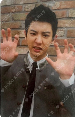 Pocamarket, EXO CHANYEOL Upside Down QQ MUSIC K-pop Photocard
