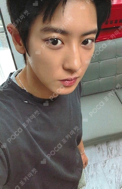 Pocamarket, EXO CHANYEOL Upside Down QQ MUSIC K-pop Photocard
