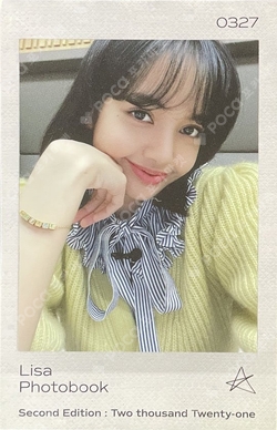 BLACKPINK リサ トレカ 0327 BLACKPINK LISA PHOTOBOOK 0327 VOL 4 PRE-ORDER OFFICIAL PHOTOCARD