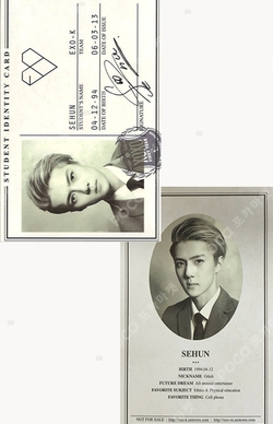 Pocamarket, EXO SEHUN XOXO K-pop Photocard